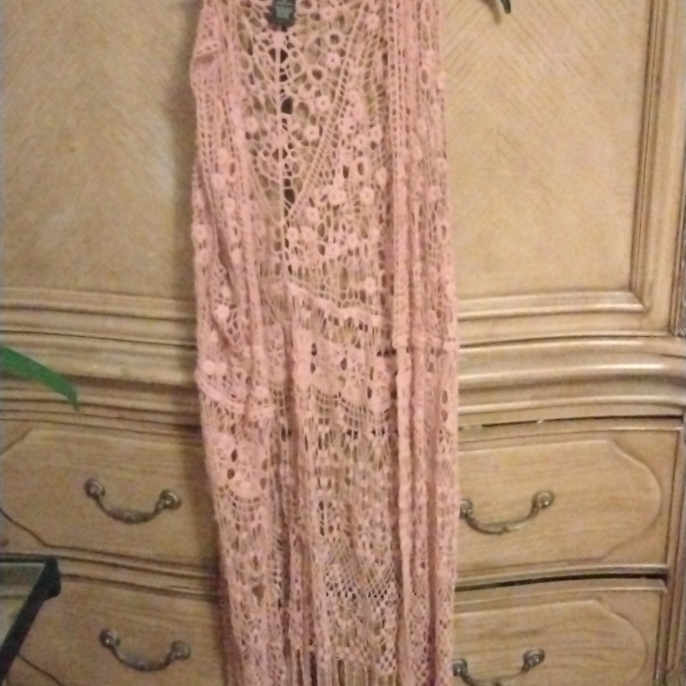 Crochet Fringed Vest